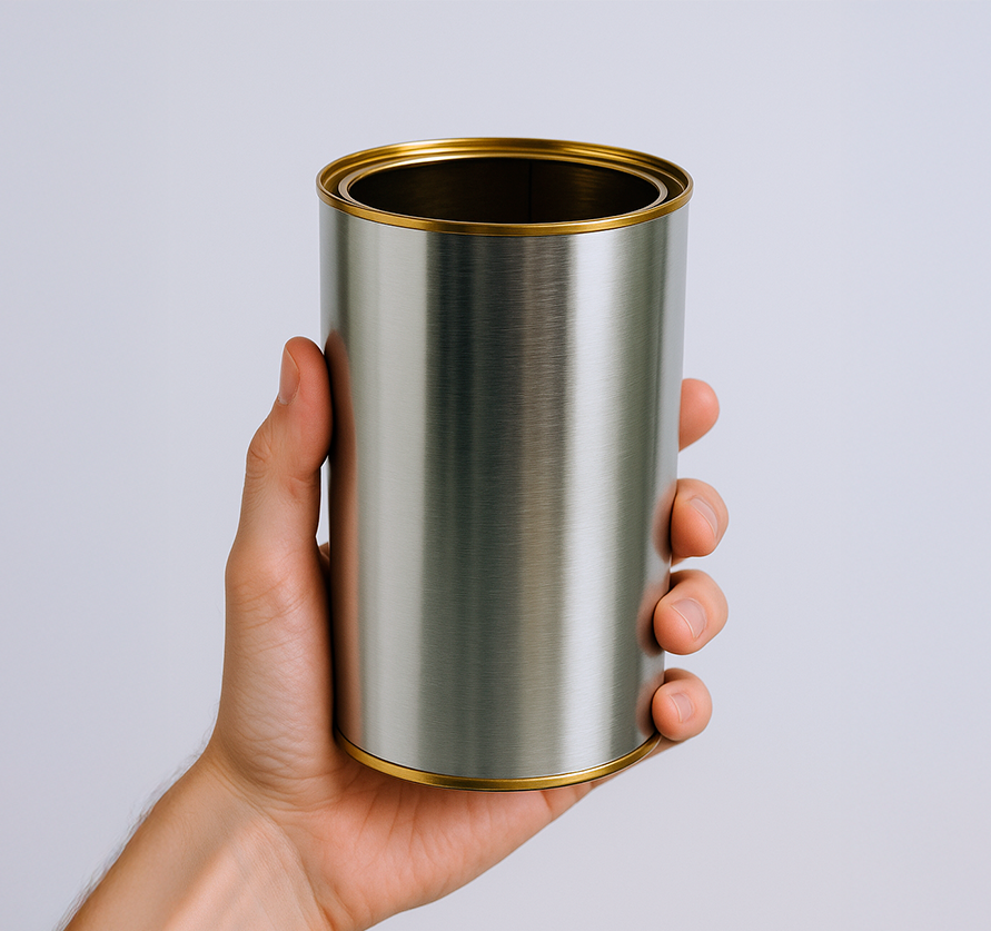 Lata Prata Plocoff 9,9 x 17,6cm - sem tampa