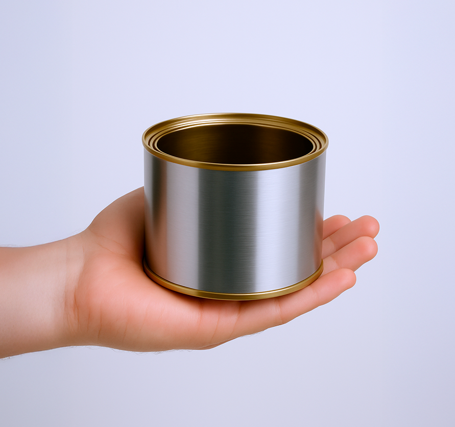 Lata Prata Plocoff 9,9 x 7,7 cm - sem tampa