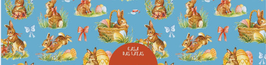 Casa das latas fundo azul 99X77 - Páscoa