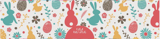 Casa das Latas Coelho Vermelho 99x77 - Páscoa