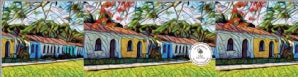 Lata Arraial Casa Colorida 9,9x7,7 cm - Arraial D'ajuda