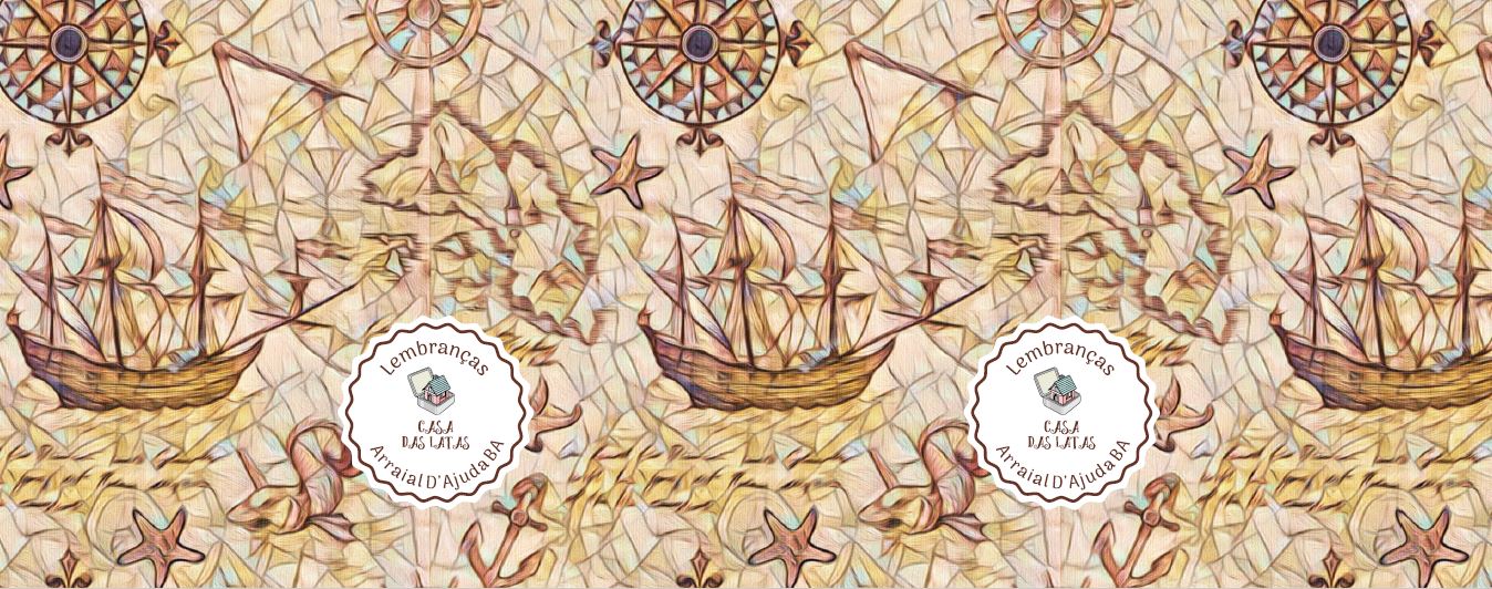 Lata Arraial Barcos 9,9x12,2 cm - Arraial D'ajuda