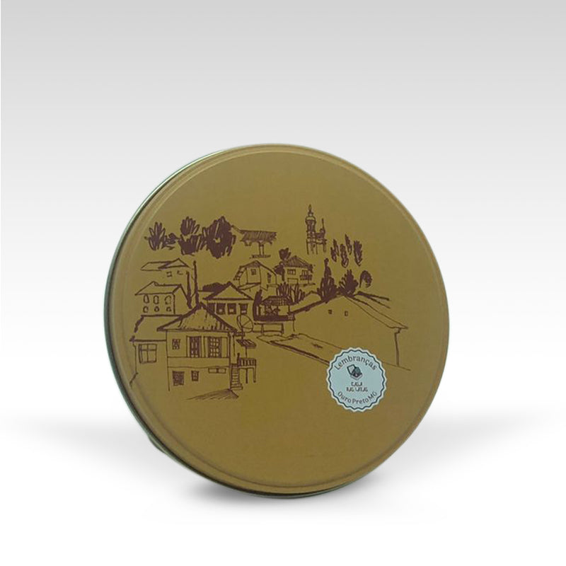 Lata Ouro preto Bege 16,5 x 6,6 cm - Ouro preto