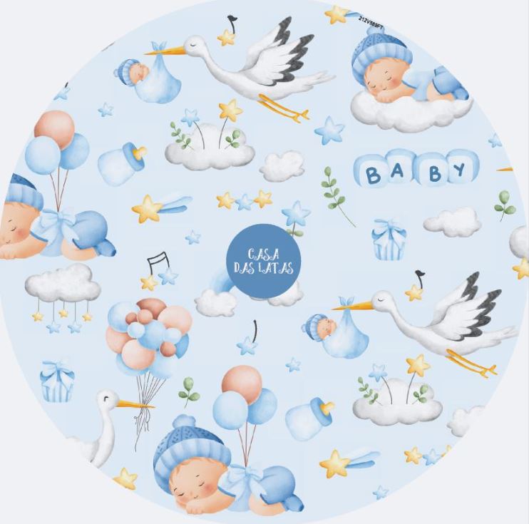 Lata Revelação Menino 12,7 x 6,6 cm - Chá Revelação