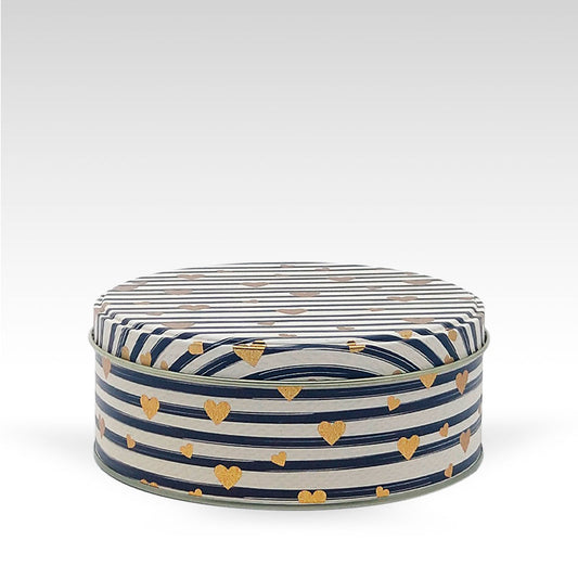 Lata Corações Dourados - 16,5 x 6,6 cm