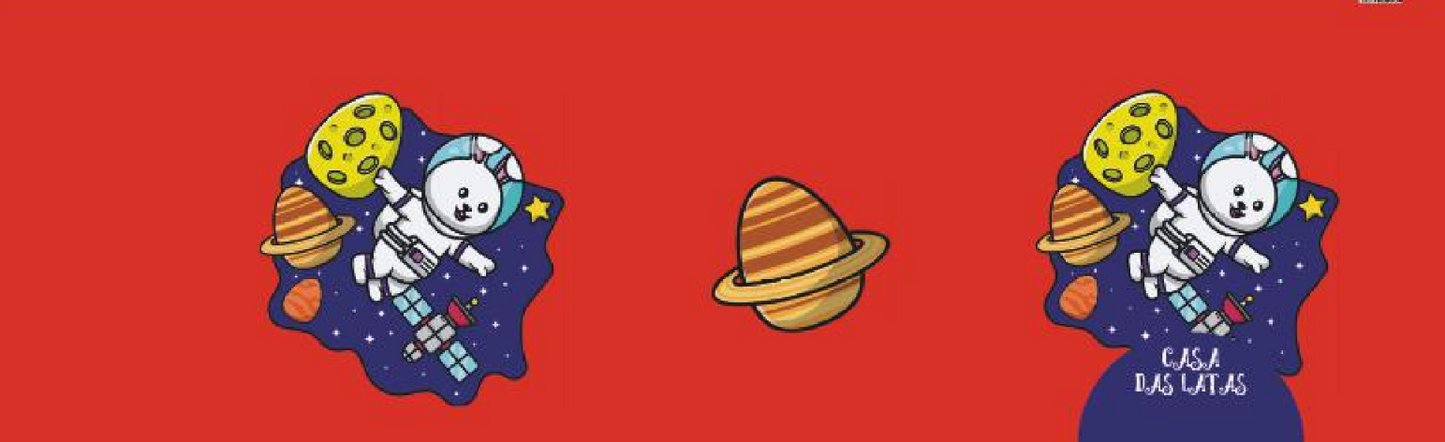 Lata Páscoa Planeta Ovo Retangular 8,5x11,5x6 cm