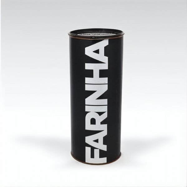 Lata Farinha Preta Vertical - 9,9 x 24,0 cm