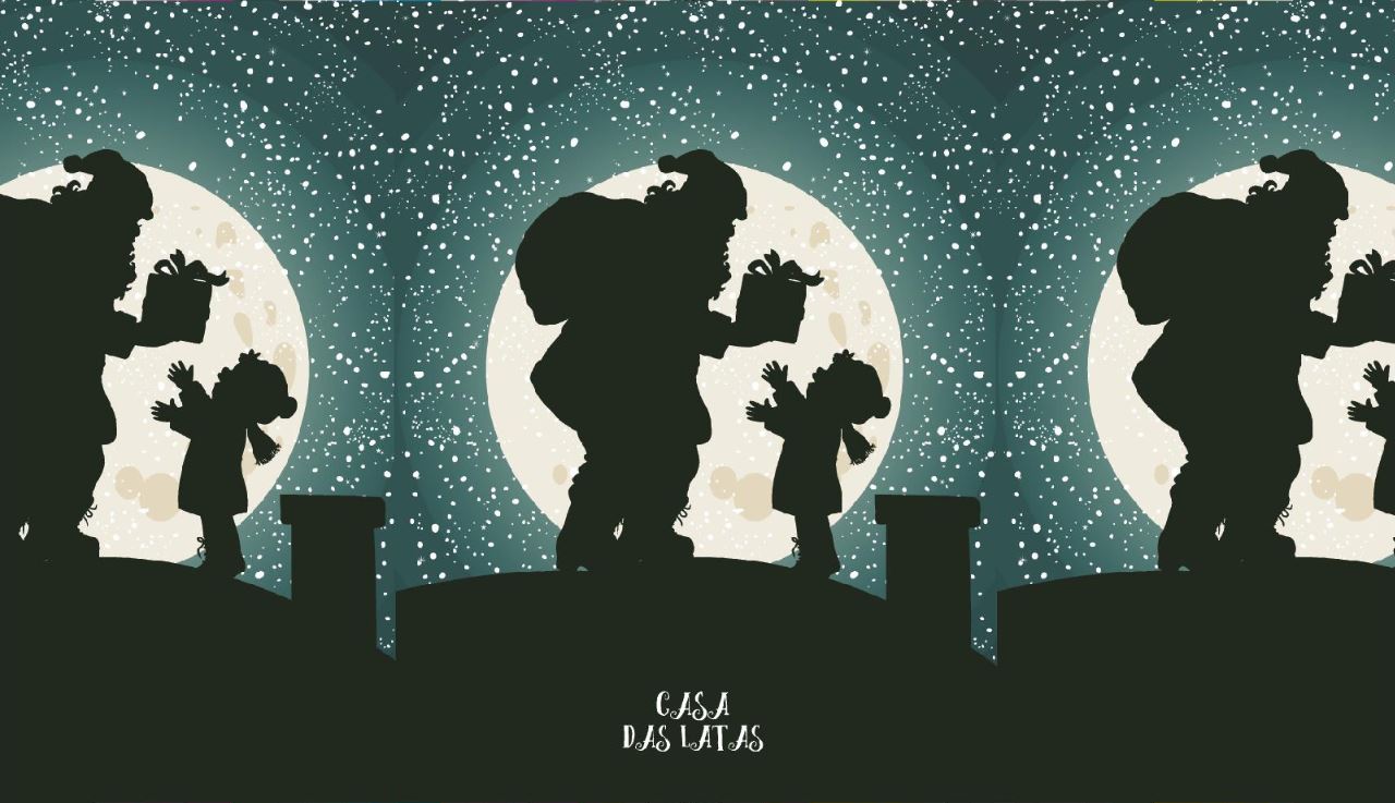 Casa das Latas Papai Noel Sombra 9,9x17,6cm