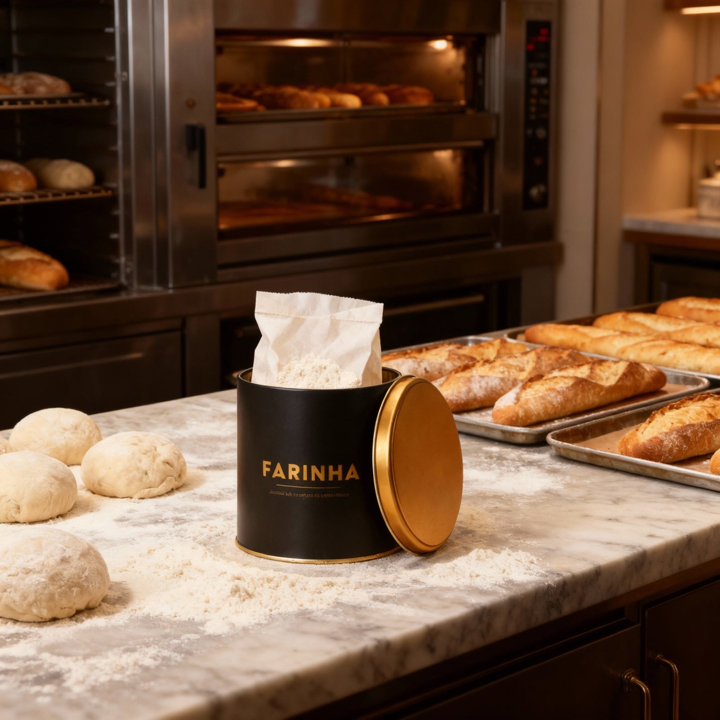 Lata Farinha Dourada - 12,7 x 13,0 cm