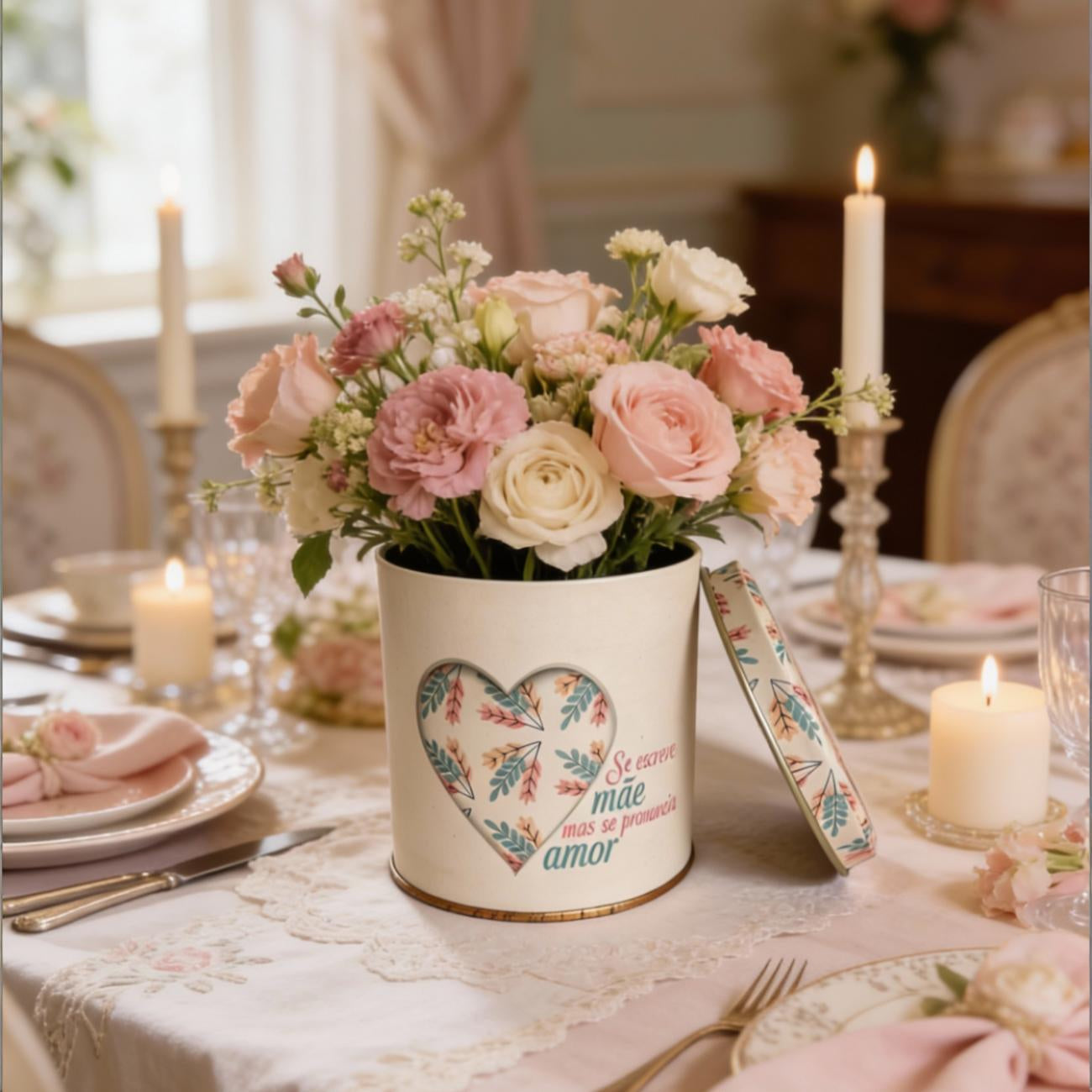 Lata Mãe Amor - 9,9 x 10,0 cm