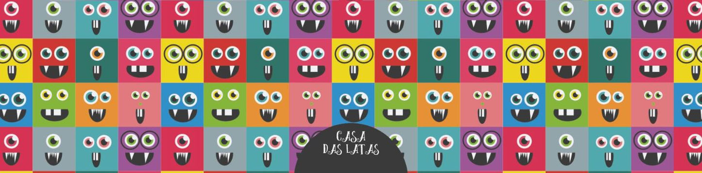 Casa das Latas Monstrinhos Carinhas 9,9x7,7cm - Dia das Crianças