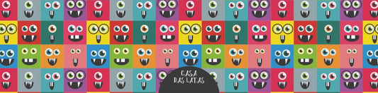 Casa das Latas Monstrinhos Carinhas 9,9x7,7cm - Dia das Crianças