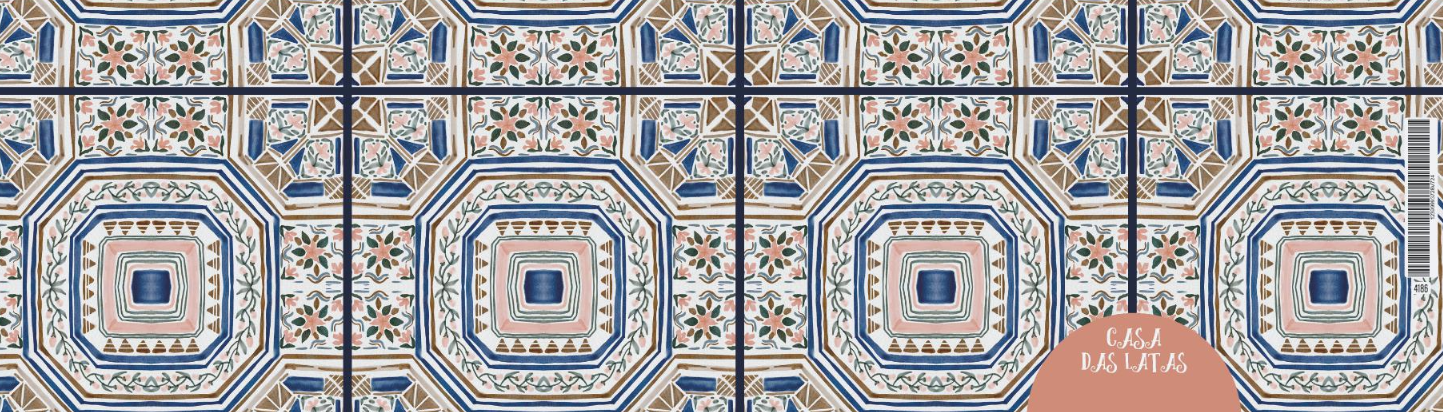 Lata Azulejo 4 Retangular 8,5x11,5x6 cm