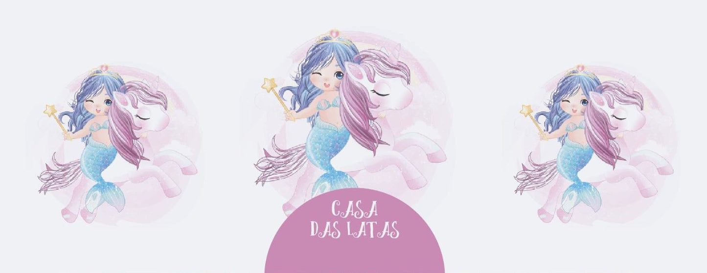 Casa das Latas Sereia 9,9x12,2cm - Dia das Crianças