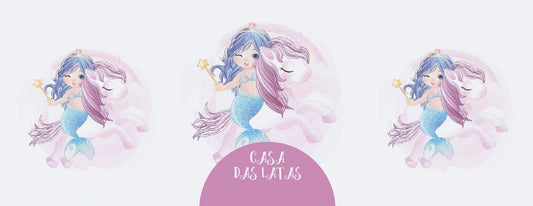 Casa das Latas Sereia 9,9x12,2cm - Dia das Crianças