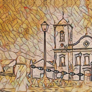 2443 Lata Paraty Igreja Bege 9,9x17,6 cm - Paraty