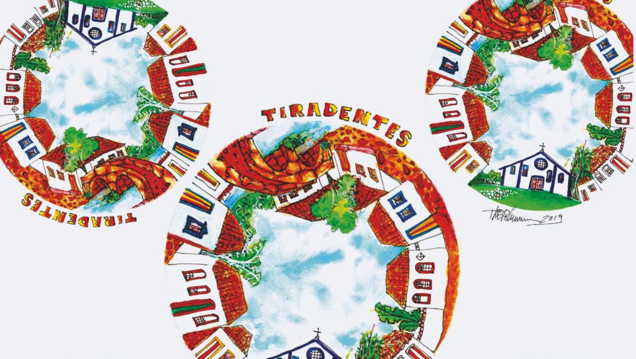 Lata Tiradentes Escrito Laranja 9,9x17,6cm