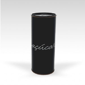 Lata Açúcar Preta Cursiva - 9,9 x 24,0 cm