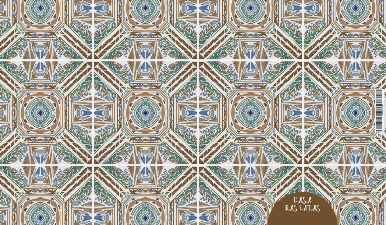 Lata Azulejo 5 Retangular 8,5x17,5x6 cm