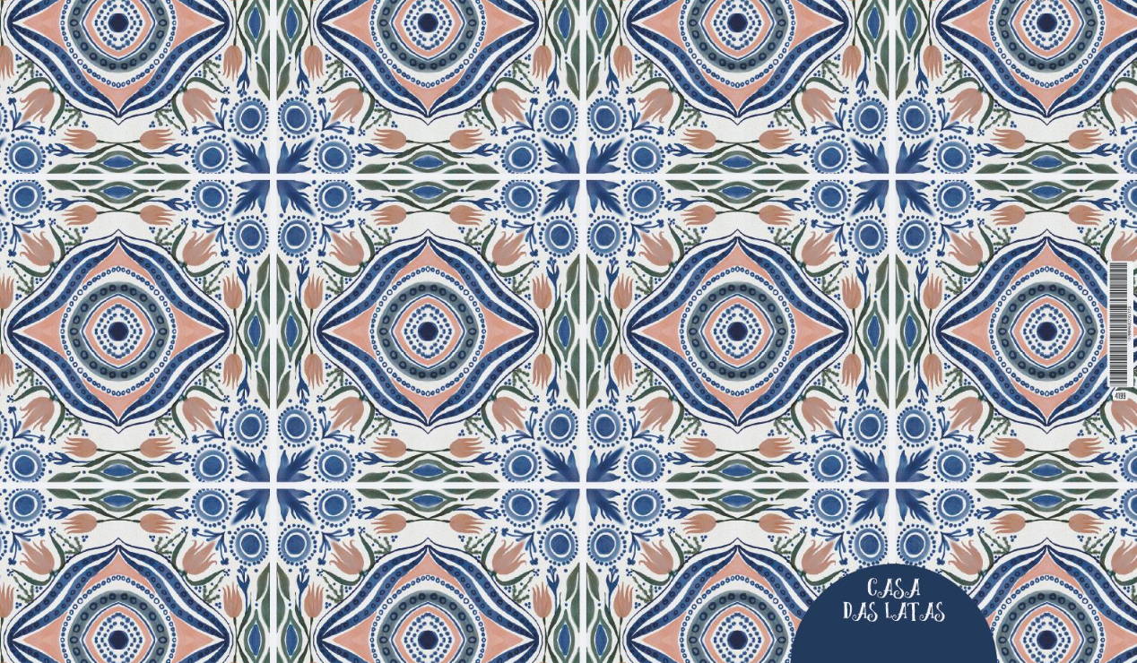 Lata Azulejo 7 Retangular 8,x17,5x6 cm