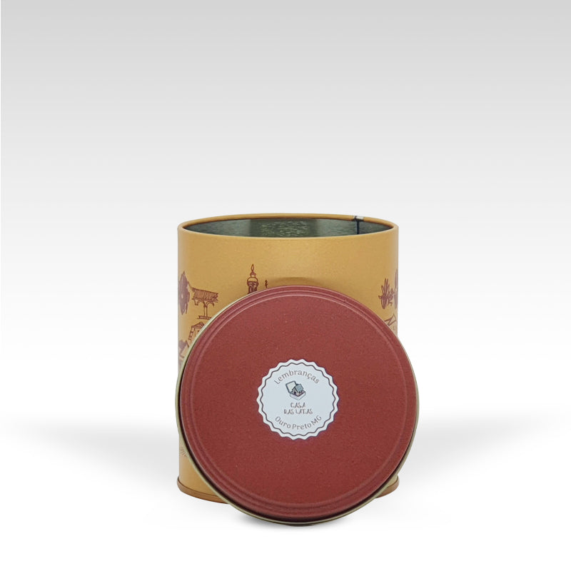 Lata Ouro preto Bege 9,9 x 12,2 cm - Ouro Preto