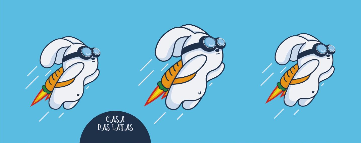 Casa das Latas Coelho Voando 99x122