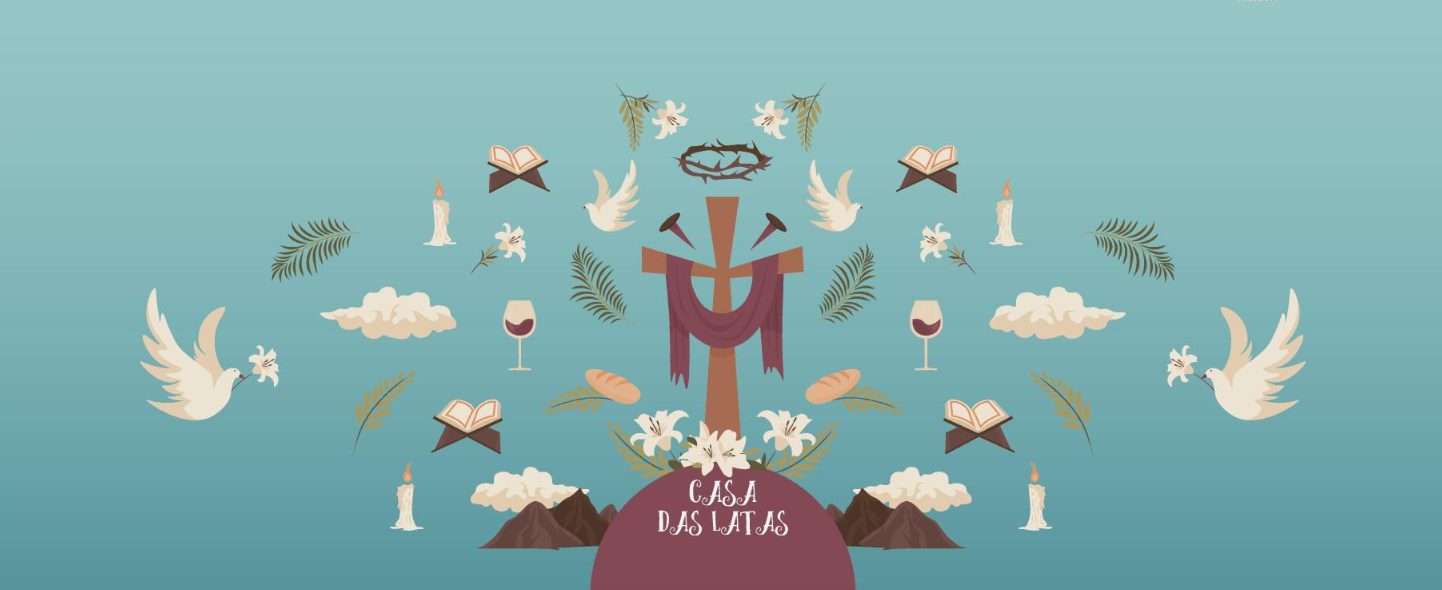 Lata Páscoa Cruz 9,9x12,2 cm