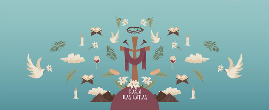 Lata Páscoa Cruz 9,9x12,2 cm