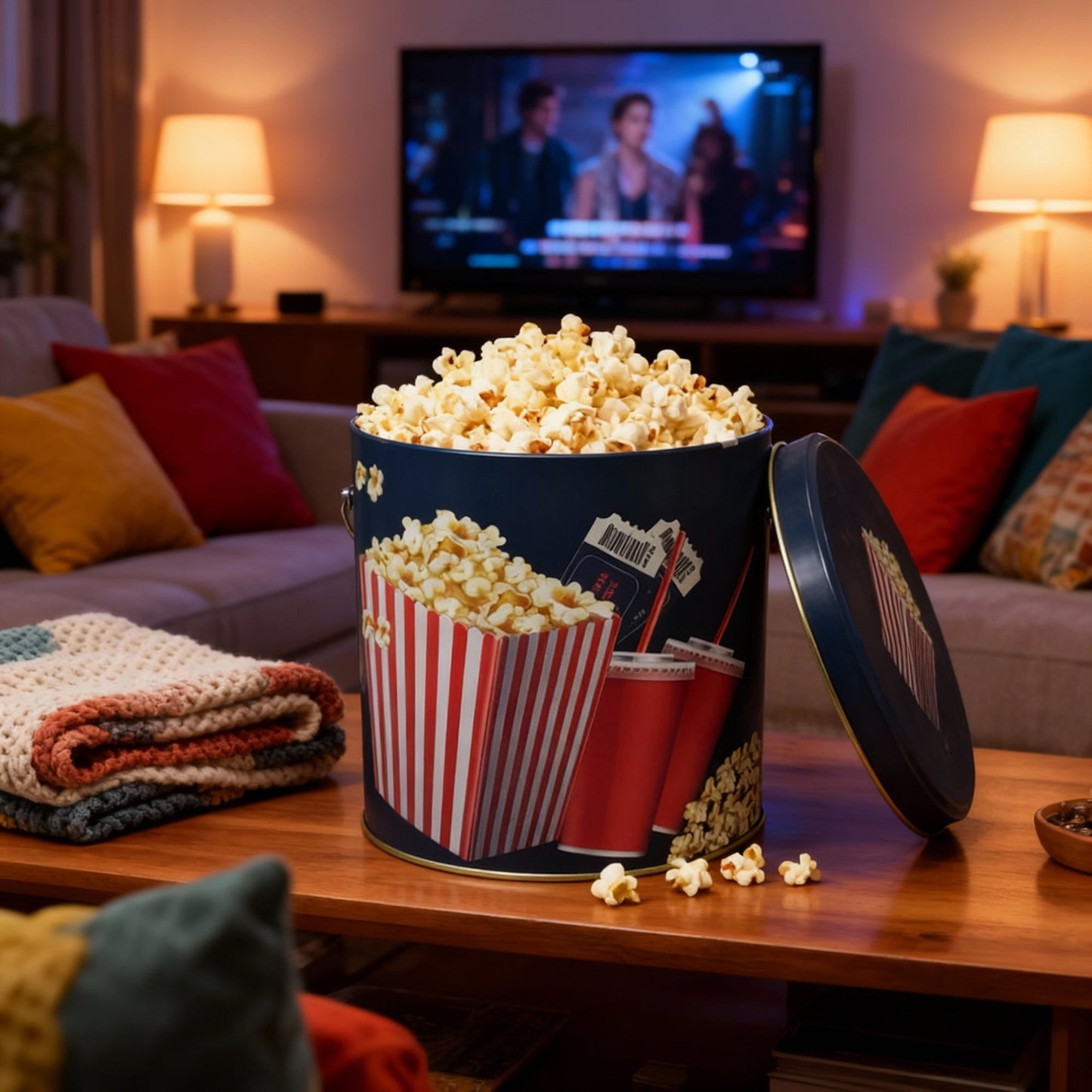 Lata Pipoca Pop&Soda - 16,5 x 16,9 cm