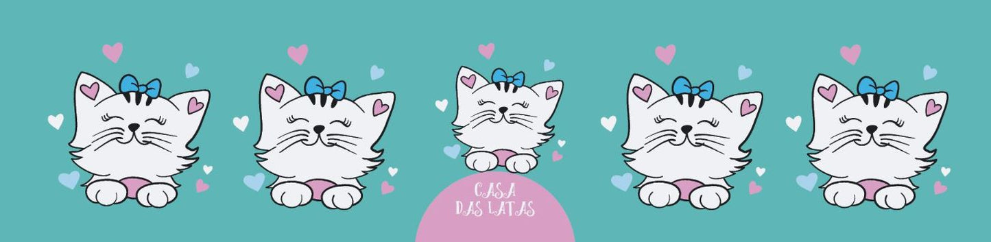 Casa das Latas Gatinho 9,9x7,7cm - Dia das Crianças