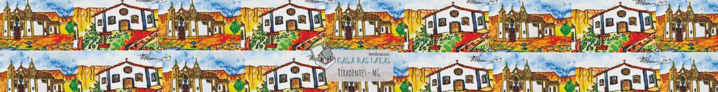 Casa das Latas Tiradentes Igrejas Coloridas 16,5x6,6cm
