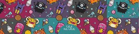 Casa das Latas Monstrinhos 9,9x7,7cm - Dia das Crianças