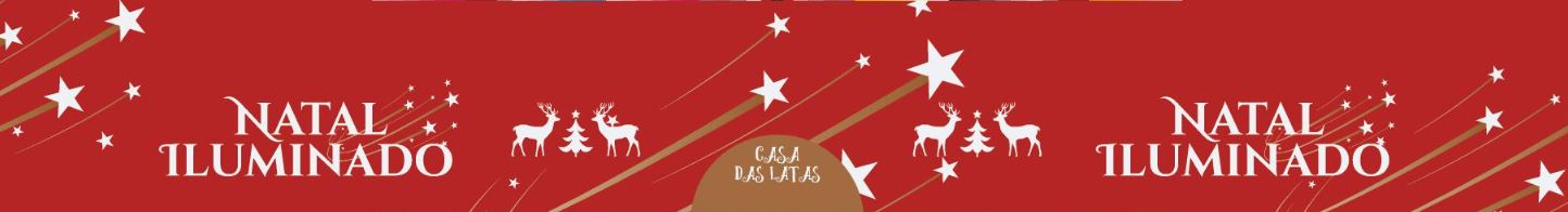 Casa das Latas Natal Iluminado 16,5 x 6,6 cm