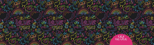 Lata Namorados Neon Retangular 8,5x11,5x6,0 cm