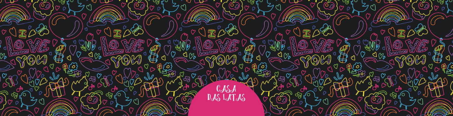 Lata Namorados Neon 9,9x7,7 cm