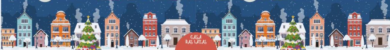 Casa das Latas Casas Neve Natal 16,5 x 6,6 cm