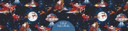 Casa das Latas Noel Voador 9,9x7,7cm