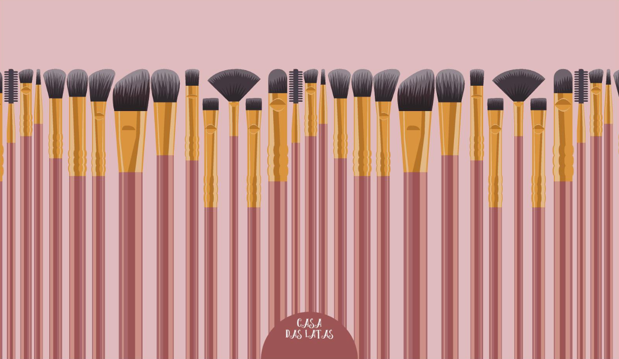 Lata Maquiagem Pincéis 9,9x17,6 cm