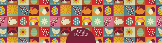 Lata Pascoa Quadrinhos 9,9x7,7cm