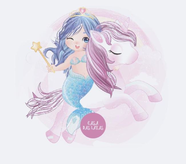 Casa das Latas Sereia 16,5x6,6cm