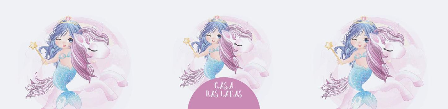 Casa das Latas Sereia 9,9x7,7cm - Dia das Crianças