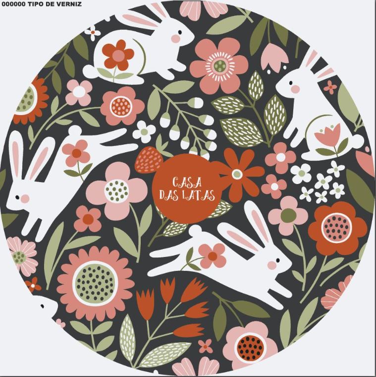 Casa da Lata Verde Coelho 99x77 - Páscoa