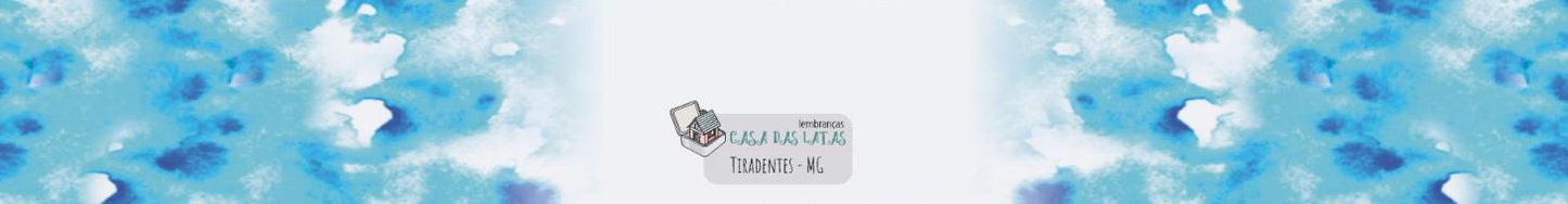 Casa das Latas Tiradentes Azul com Manchas 16,5x6,6cm