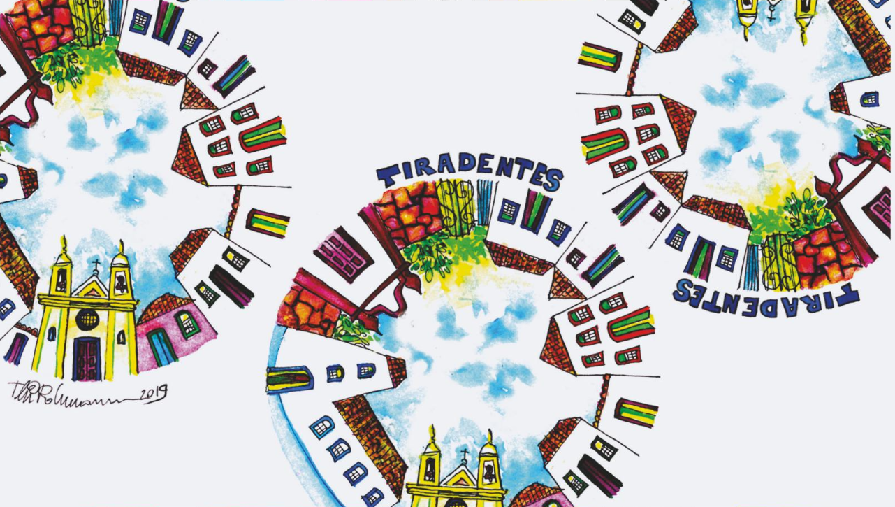 Lata Tiradentes Escrito Azul 9,9x17,6 cm